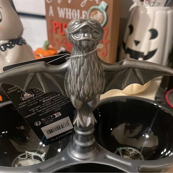 Haunted Mansion Black and Silver Serving Bowls